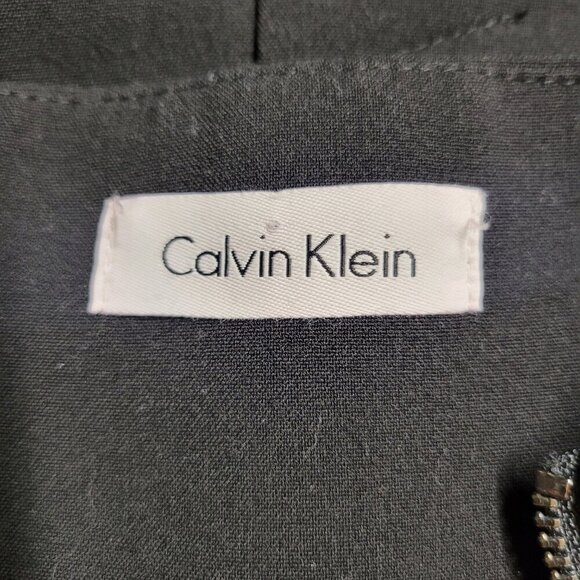 Calvin Klein Medium Classic Black Mid Neck Sleeveless Zippered Timeless Dress - Picture 7 of 8